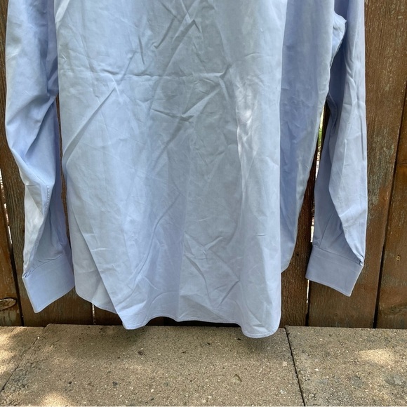 BREUER Men’s Blue Long Sleeve Button Down Dress Shirt Size 17 - Picture 10 of 11